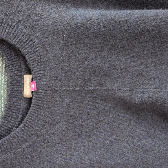 Vince Camuto Center Seam Extended Shoulder Ribbed Trim Sweater - Picture 5 of 9